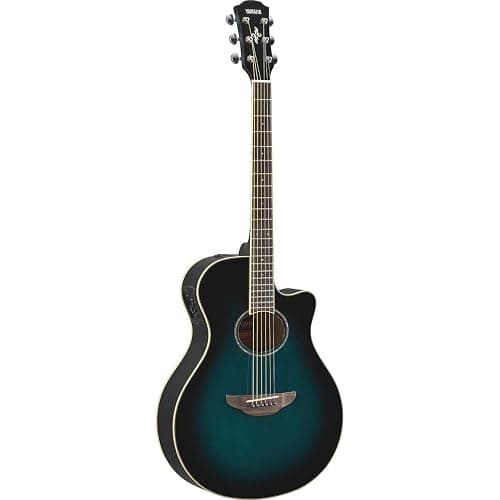 Yamaha APX600 OBB Thin Body Acoustic-Electric Guitar, Oriental Blue Burst - Image 1