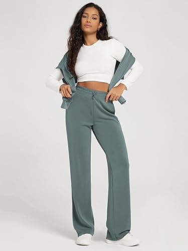 ODODOS Women's Modal Soft Wide Leg Pants with Pockets Adjustable Shockcord High Waist Casual Lounge Pants-27/29/31" Inseam thumbnail 6