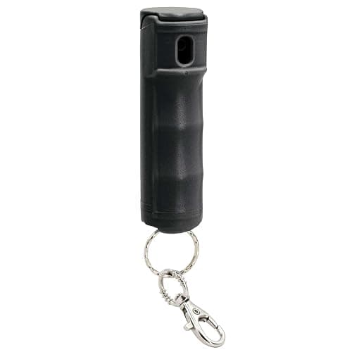 SABRE Pepper Spray with Fast Flip Top Safety & Snap‑Clip Keychain for Self Defense - Maximum Police Strength OC with UV Marking Dye, Finger Grip, 10‑Sec. Spray, 14-ft Range, Made in USA, 0.54 fl oz - Image 1