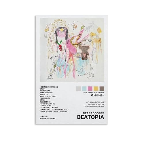 LICOME Beabadoobee Beatopia 2022 Canvas Poster Wall Decorative Art Painting Living Room Bedroom Decoration Gift Unframe-style12x18inch(30x45cm) - Image 1