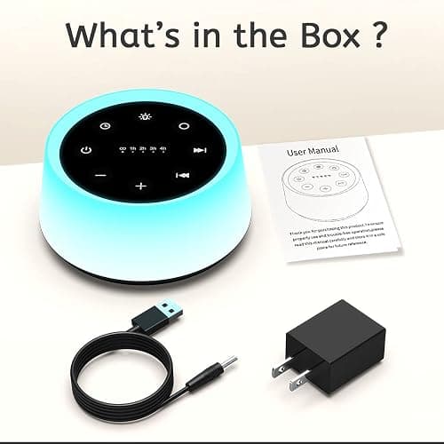 ColorsNoise Sound Machine and White Noise Machine with 30 Soothing Sounds 12 Colors for Kids Adult Baby Night Light with Memory Function for Home Office (Black) thumbnail 6