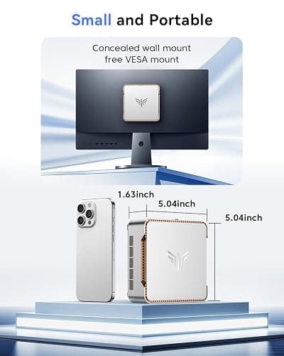 KAMRUI Pinova P2 Mini PC 16GB RAM 512GB SSD, AMD Ryzen 4300U(Beats 10110U/3500U/N95,Up to 3.7GHz,4C/8T)Mini Computers,Triple 4K Display/HDMI+DP+Type-C/WiFi/BT for Home/Business Mini Desktop Computers thumbnail 9