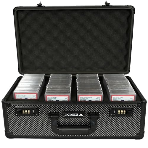 PREZA Graded Card Storage Box - Premium Trading Card Case for Graded Sports and TGC Collectibles - Carbon Fiber Slab Case Storage (X-Large) - Image 1