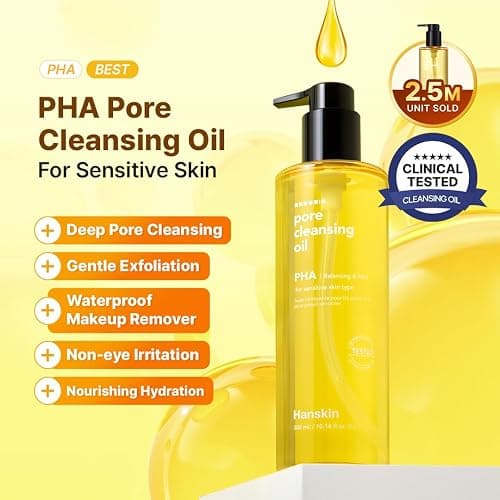 Hanskin Pore Cleansing Oil, Oil Cleanser for Face, Makeup Blackhead Remover, Korean Cleanser for Sensitive Skin (6.76 oz (Pack of 1)) thumbnail 2