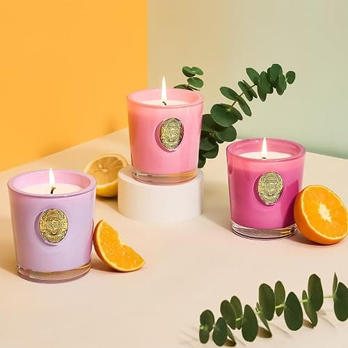 M&SENSE Luxury Colored 10.2 oz Soy Wax Candle | Peony Blush Scented | 55 Hour Burn for Home Scented|Candle Gift for Women and Men thumbnail 6