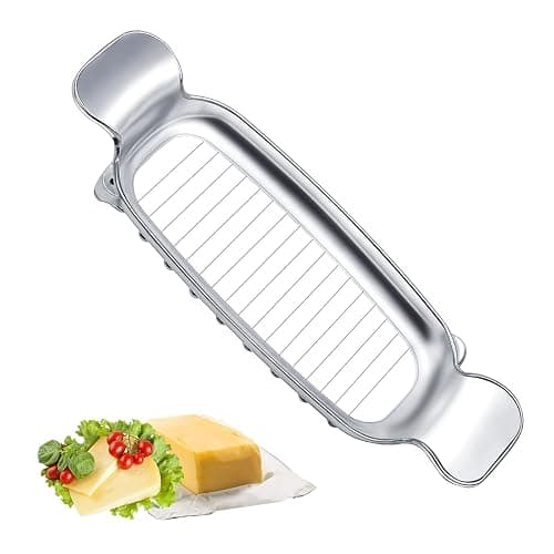 Stainless Steel Cheese Cutter and Butter Slicer - Multifunctional Kitchen Food Tool for Block Cheeses and Butter - Image 1