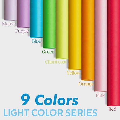 Colored Copy&Print Paper 8.5X11 Inches,180 Sheets 9 Colors Rainbow A4 Printer Paper 20 lb/90GSM Colored Origami Paper for Cutting DIY Art Craft thumbnail 5