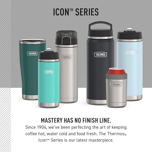THERMOS, ICON Series, Stainless Steel Beverage Bottle, Granite, 1.2 L thumbnail 6