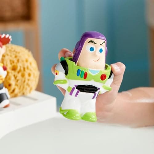 Disney Store Official Toy Story Bath Toys Set - Includes 5 Detailed Toys with a Straining Storage Bucket - Bath Time Fun & Water Play Set for Kids thumbnail 4