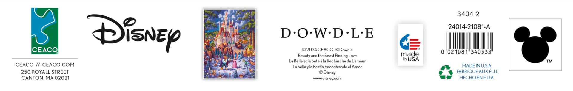 Ceaco - Disney - Dowdle - Beauty & The Beast Finding Love - 1500 Piece Jigsaw Puzzle thumbnail 6