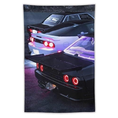 josnmre JDM Car R35 Fast Sports Street Tapestry Wall Hanging for Bedroom Aesthetic Art Home Decor Dorm Classroom Living Room Tapestries 40"x60" - Image 1
