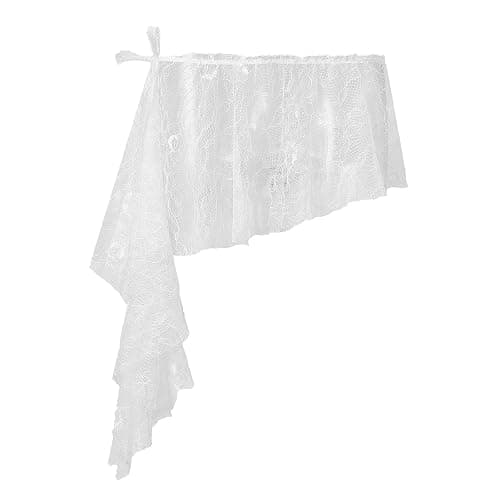 Women Lace Cover Up Skirt Y2k Hip Scarf Belt Tie Side Sheer Lace Wrap Skirt Asymmetrical Flowy Layered Skirts thumbnail 5