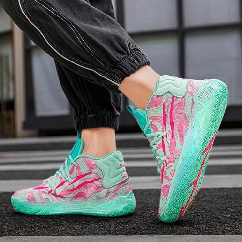 FOTN Womens Multicolour Lace Up Fashion Sneaker High-Top Casual Breathable Sports Athletic Walking Running Basketball Shoes thumbnail 5