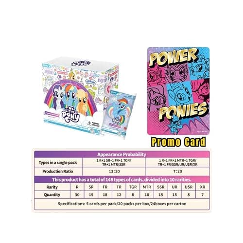 KAYOU My Little Pony Friendship Eternal Cards, Rainbow Edition English Series 1, Display Box, 20 Packs, 146 Cards, 10 Rarity Levels thumbnail 3