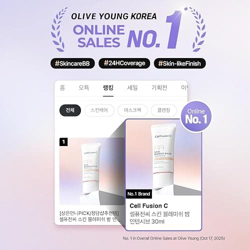 Cell Fusion C Skin Blemish Balm No.23 Signature Beige - Light/Medium, Lightweight BB Cream with Ceramide, Tinted Moisturizer for Sensitive Skin, SPF-Free, Korean Makeup, 1.01 fl.oz. thumbnail 2