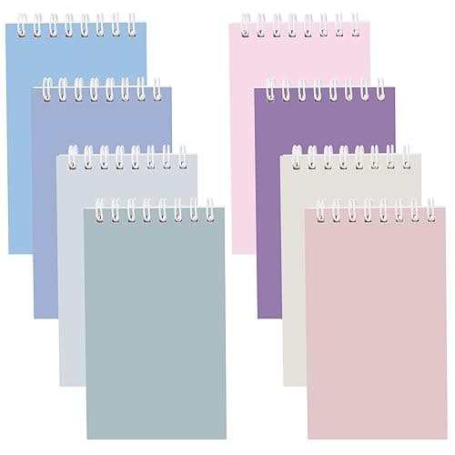 Ddaowanx Small Notebooks,3x5 Pocket Spiral Notepads With Lined Pages - The Perfect Little Mini Notebook to Stay Organized and Boost Productivity at Work or School (8, Delight Colors) - 8 - Delight Colors