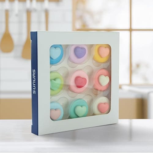 ⭐️ SUNURS 16/9-Piece Glossy Cute Macaron Love Heart Magnet Set - for Whiteboard, Locker, Kitchen & Office, Colorful Strong Decorative Magnetic Decals (Multi-Color, Multi-Pack) thumbnail 6