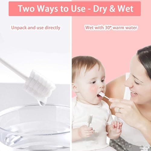 102PCS Baby Tongue Cleaner, Newborn Baby Oral Cleaner, Disposable Infant Gum Cleaner, Gauze Dental Care for 0-36 Months + 1 Finger Toothbrush with Case thumbnail 4