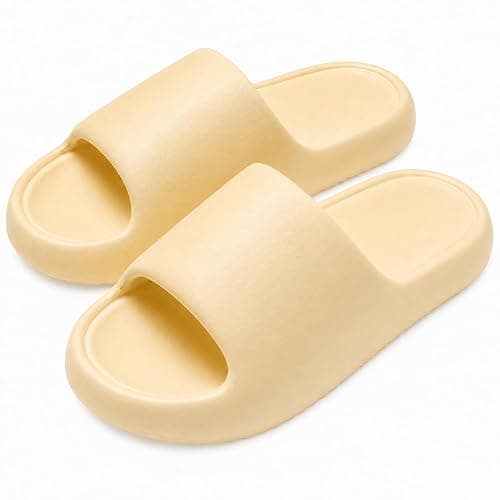 Cloud Slides for Women and Men, Thick Sole Lightweight EVA Pillow Slippers | Soft Non Slip Quick Dry Shower Sandals for Bathroom, Pool, Beach, Indoor and Outdoor Comfort - Image 1