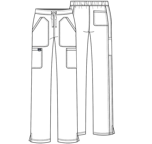Cherokee Scrubs for Women Mid Rise Moderate Flare Drawstring Pant with 5 Pockets, Ultra Soft & Breathable Fabric - WW120 thumbnail 6