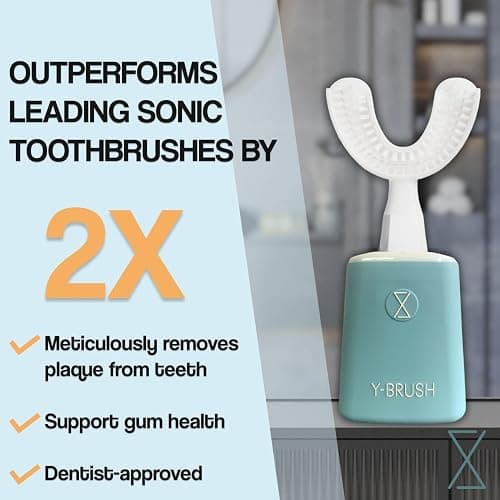 Y-Brush New 2025 Essential - Sonic Electric Toothbrush - 3 Months Battery Life with USB-C - 2 Brushing Modes - Clinically Proven - Adult thumbnail 6