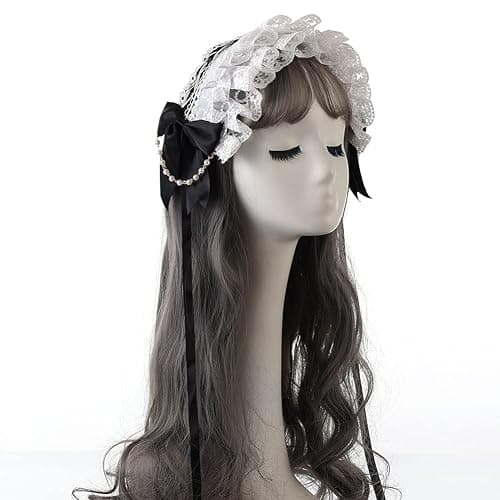COSDREAMER Frauen Stirnband Lolita Bow Maid Cosplay Bow Flower Tiara thumbnail 3