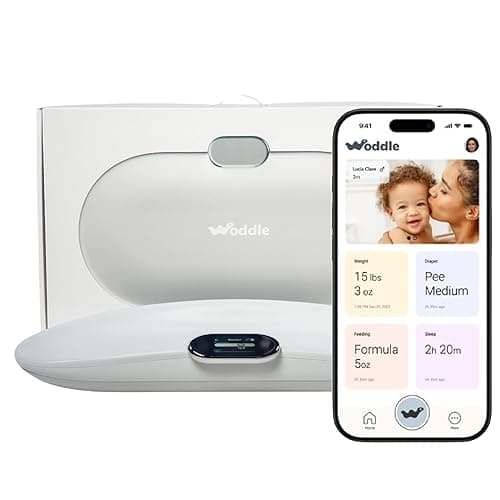 Woddle Baby Changing Pad, Baby Scale, 6 in 1 Waterproof Pad, Easy-to-Clean Changing pad, Wipeable Changing Pad with Safety Belt, Non-Slip Pad for Dresser, Easy to Clean - Image 1