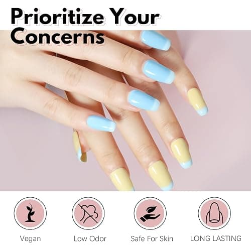FZANEST Gel Nail Polish Set, 130 Bottles 15ml Full Size Gel Polish Pink Nude Blue Yellow Green Red Colors Kit with Gel Top Base for Nail Salon All Season Nail Gel Soak Off Led UV Nail with Color Chart thumbnail 7