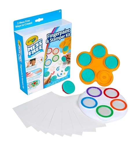 Crayola Color Wonder Mess Free Fingerpaint & Stamper Kit, Safari Stamps for Kids, Color Reveal Ink, Toddler Activity, Gifts, 3+ thumbnail 2