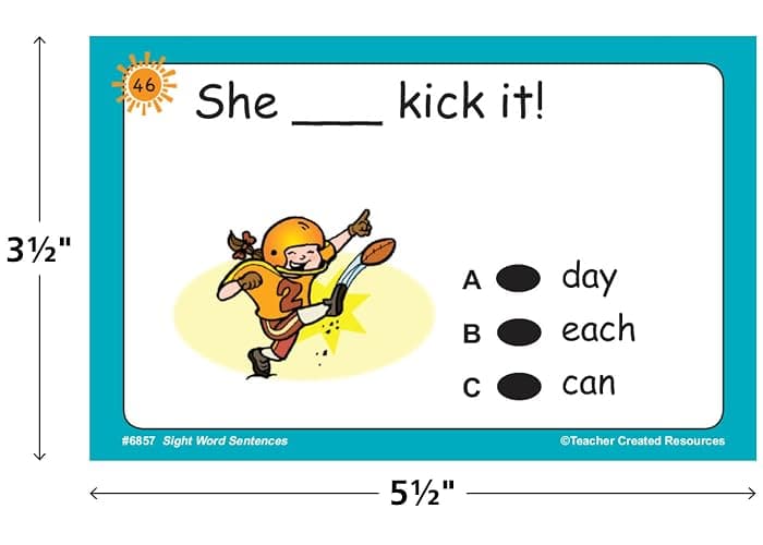 Teacher Created Resources Power Pen Learning Cards, Sight Word Sentences (6857), Medium, Multicolor thumbnail 3