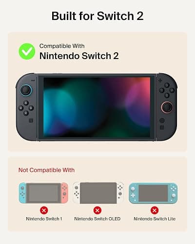 Belkin Nintendo Switch 2 Case w/Integrated 10,000mAh Power Bank Charger, Portable Hard Shell Protective Carrying Case with Pockets for AirTag, Game Cartridges for Travel - Sand thumbnail 2