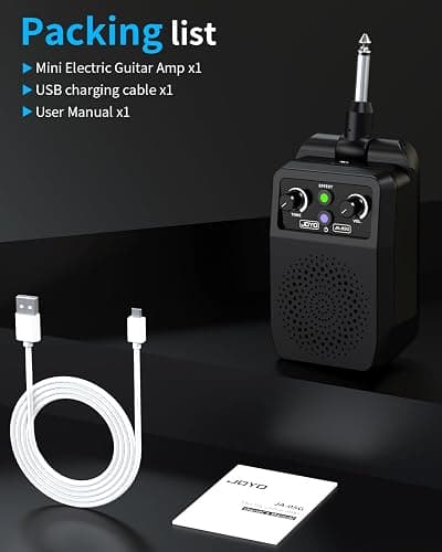 JOYO Mini Amp 5W Portable Electric Practice Amp Bluetooth Rechargeable Guitar Amplifier Built-in 4 Effects Clean Distortion Overdrive Reverb, Black (JA-05G) thumbnail 8