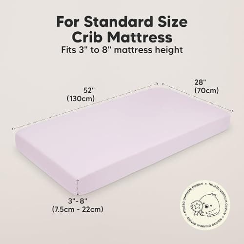 KeaBabies 2-pk Organic Cotton Crib Sheets for Boys Girls 52x28 (Thistle) | Fitted Crib Mattress Sheet Neutral, Breathable Cover for Baby Bed Set, Toddler Mattress, Soft & Cute Prints thumbnail 2