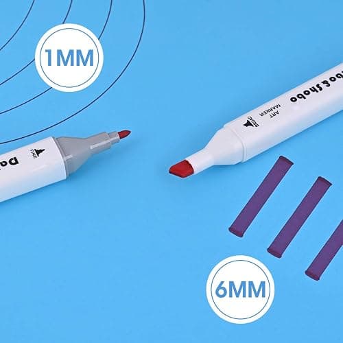 Dabo&Shobo 96 Colors Alcohol Marker, Drawing Markers, Dual Tip Markers, Fine & Chisel Tip, Chisel Marker For Adult Coloring And Sketching thumbnail 5