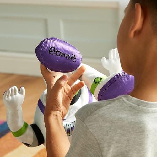 DISNEY STORE Official Toy Story Plush, Buzz Lightyear, Iconic Cuddly Toy Character with Embroidered Eyes and Soft Plush Features, Suitable for All Ages thumbnail 6