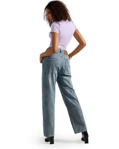 SUUKSESS Women Double Lined Fitted Basic Tee Crew Neck Short Sleeve Y2K Crop Top thumbnail 5