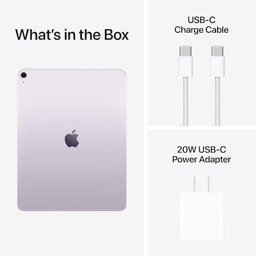 Apple iPad Air 13-inch with M3 chip Built for Apple Intelligence, Liquid Retina Display, 128GB, 12MP Front/Back Camera, Wi-Fi 6E + 5G Cellular, Touch ID, All-Day Battery Life — Purple thumbnail 6