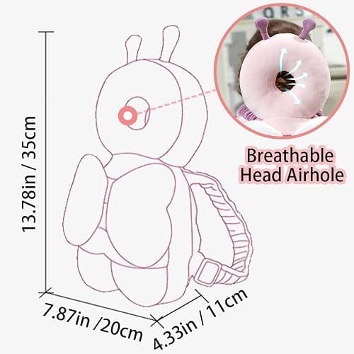 Raelitego Baby Head Protector Backpack for Falling Crawling and Walking Toddler Essentials Infant Toys Helmets Baby Lover Gifts for 0.5-3 Years 6-12 Months thumbnail 2
