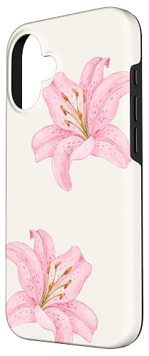 Preppy Cute Hibiscus Flower Pink Beige Floral Case for iPhone 16 thumbnail 2