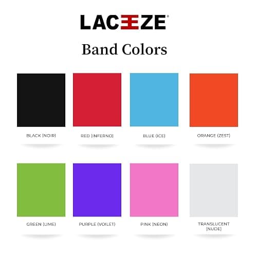 Laceeze Original Bands Fits shoe size 1-7 USA keeps laces tied during sport, soccer, rugby, field hockey thumbnail 8