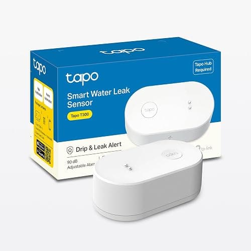 Tapo T300 Smart Water Leak Detector, Water Leak Sensor, Drip Leak Alert, Real-Time Notifications, 90 dB Alarm, IP67 Waterproof, Battery Included, Flexible Installation, Visible Alarm with Tapo Lights - Image 1