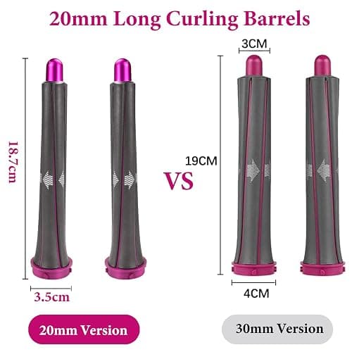 1 Pair 20mm/0.78 inch Long Curling Barrels Attachment for Dyson Airwrap Styler, Hair Curl Barrels Attachment Parts thumbnail 4