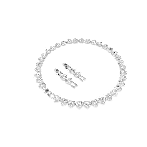 Swarovski Ariana Grande Collection, Clear Crystal & Pearls, Rhodium Finish, Necklaces, Earrings and Bracelets thumbnail 4