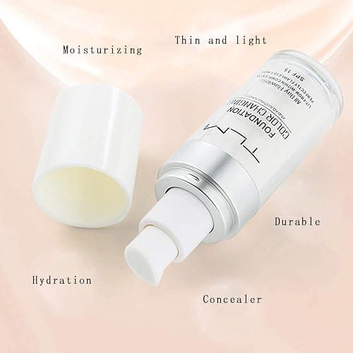 KOSIMI 30ml TLM Color Changing Foundation Liquid Base Makeup Change To Your Skin Tone By Just Blending, white thumbnail 2