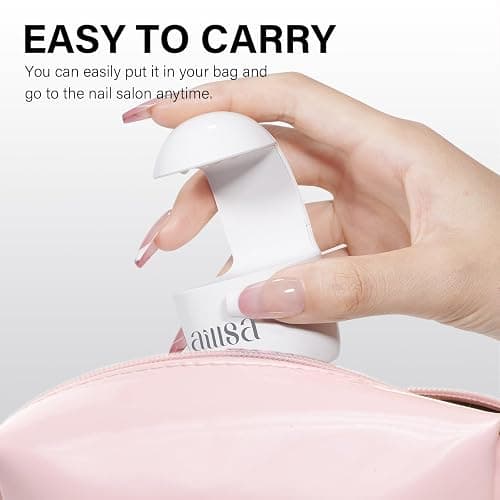 AILLSA Mini UV Light for Gel Nails, Flash Cure Lamp | Handheld Single Finger UV LED Nail Lamp, Portable Fast Dry Nail Dryer for DIY Home Nail Salon thumbnail 6