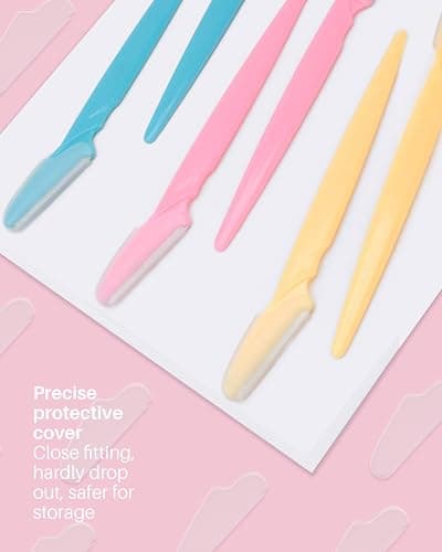 MoHern Dermaplane Razor, 60 Pcs Face Razors for Women and Men, Multipurpose Eyebrow Razor, Dermaplaning Tool for Face by MoHern, Multi-Color (60 Pcs) thumbnail 5