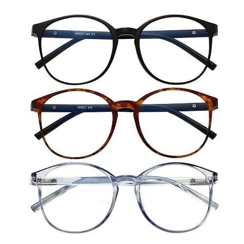 ACMPOOFDD 3 Pack Blue Light Blocking Glasses For Woman/Men Elastic Eyeglass Legs Computer Gaming Glasses Clear Blue Light thumbnail 3