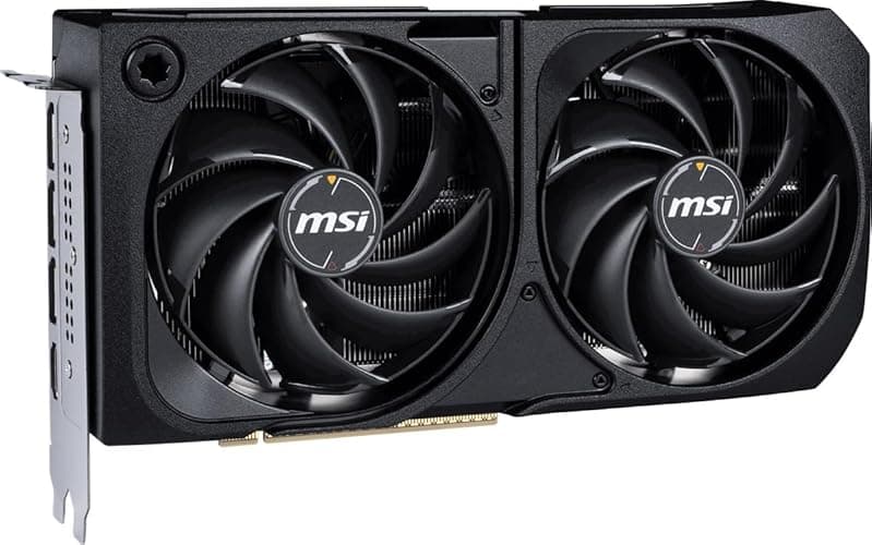 MSI GeForce RTX 5070 12G SHADOW 2X OC Graphics Card - RTX 5070 GPU, 12GB GDDR7 (28Gbps/192-bit), PCIe 5.0 - Dual-Fan Thermal Design - HDMI 2.1b, DisplayPort 2.1b thumbnail 7