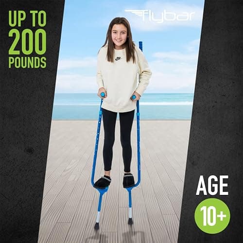 Flybar Master Walking Stilts (Large), Adjustable Height – for Ages 10 & Up, Up to 200 Lbs thumbnail 2