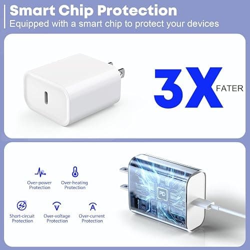 Fast Charger for iPhone 17/16/15 Charger,10FT Extra Long Fast Charging 3Pack Block USB-C to USB C Fast Charging Cable Cord for iPhone Air/17 Pro Max/iPhone 16 Pro/16 Plus/15 Pro Max,iPad Pro/Air/Mini thumbnail 4